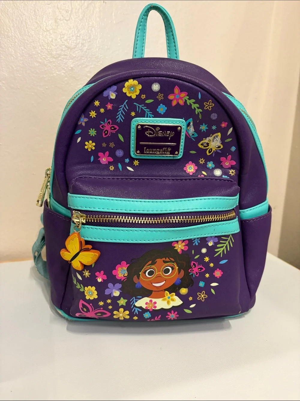 Disney Loungefly Encanto Purple Floral Mini Backpack